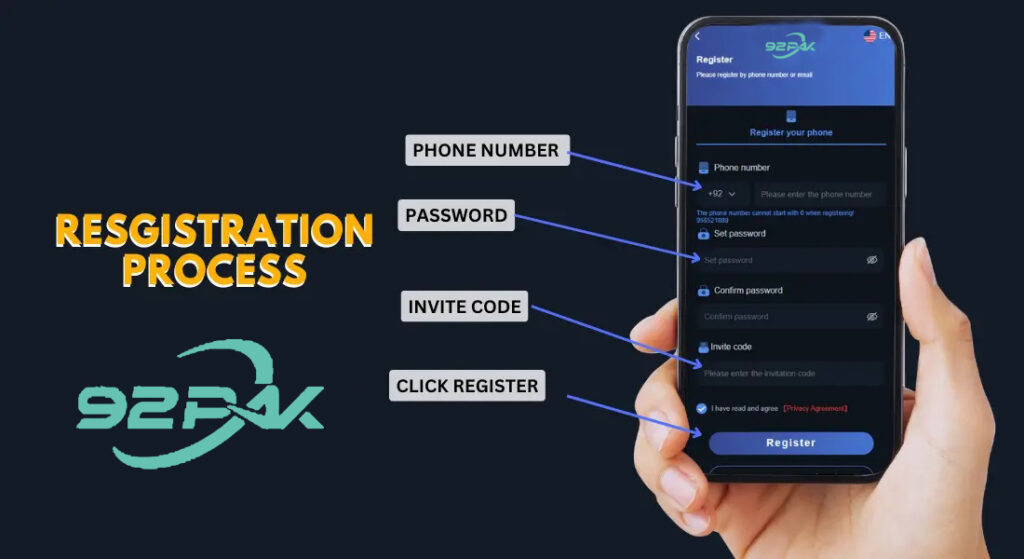 92pak login and registration